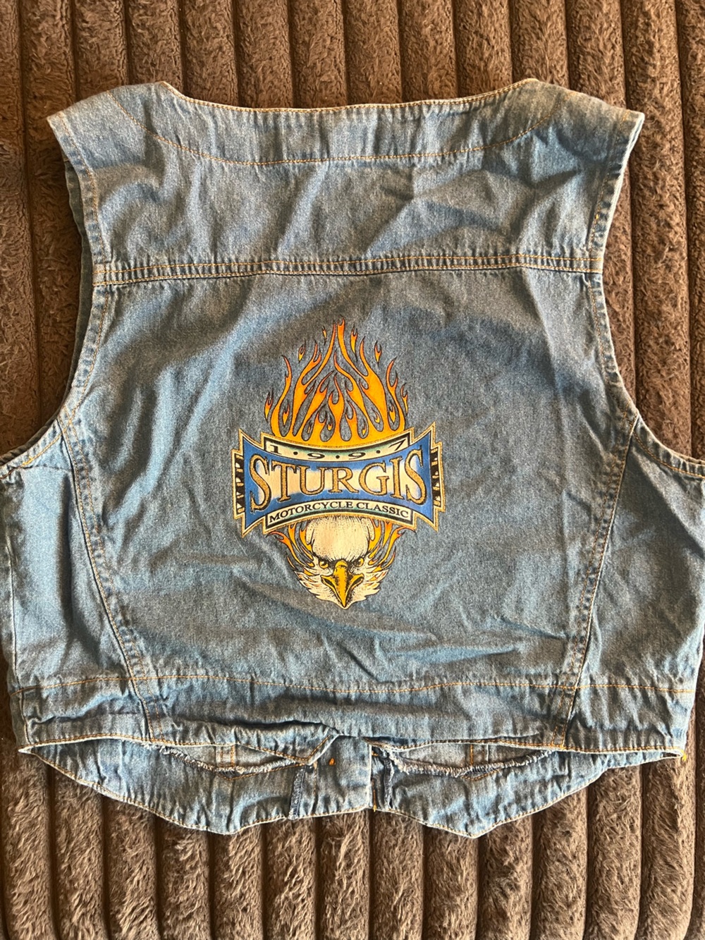 VINTAGE- Sturgis Motor Cycle Rally 1997 Denim Vest